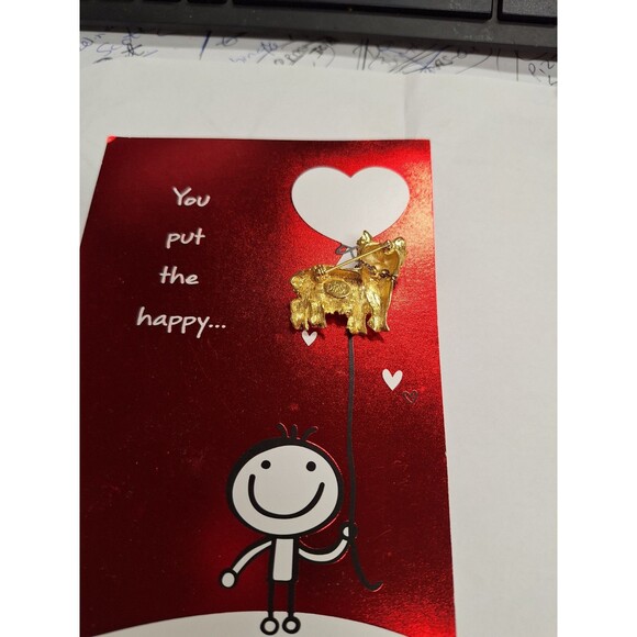 Joan Rivers Yorkshire Terrier Pin Brooch Yorkie Dog w/ Collar Gold-Toned Vintage - Picture 8 of 8